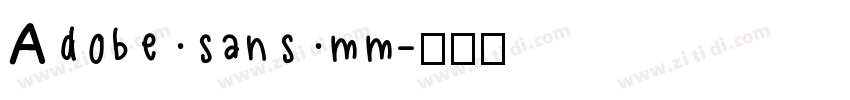 Adobe sans mm字体转换